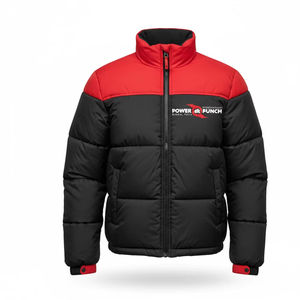 Personalizado hombres invierno Puffer chaqueta soporte transpirable impermeable a prueba de viento ligero cremallera frontal al aire libre desgaste ODM OEM fábrica - Product Image 1