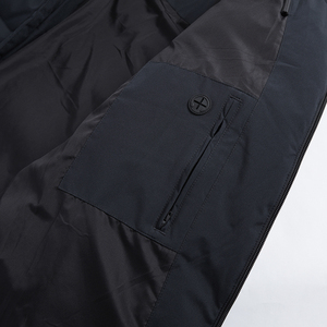 Veste matelassée unisexe noire à fermeture éclair, col montant, poignets ajustables, poche technique, taille XL, toile - Product Image 6