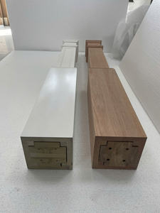 Caja Newels de madera natural ecológica de roble rojo, piezas de escalera de madera maciza de primera calidad para cualquier escalera - Product Image 5