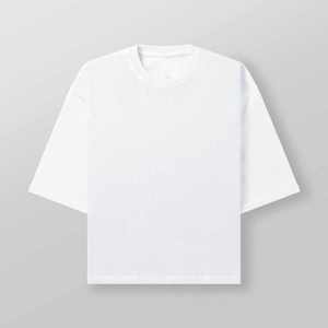 T-shirts Streetwear Homme Coupe Boxy Décontractée Oversize Uni Délavé à l'Acide 100% Coton Écologique Vintage - Product Image 4