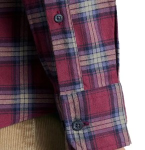 เสื้อเชิ้ตผ้าสักหลาดแขนยาวลายสก๊อตสำหรับผู้ชายลายตาราง - Product Image 4