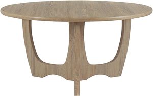 Table basse ovale vintage en bois pieds métalliques pièce maîtresse marron rustique Table en bois minimaliste décor contemporain meubles d'appoint - Product Image 5