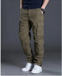 New Large Pocket Loose Overalls Men's Outdoor Sports Jogging <b>Tactical</b> Pants Elastic Waist Pure Cotton Casual Work Pants - Product Image 2