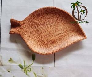 Plato de madera de Coco para ensalada, juego de platos y tazas de coco, vajilla de VIETNAM - Product Image 5