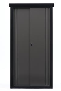 Hangar de stockage en acier pliable multifonctionnel facile à assembler fabriqué au Japon Outil léger et durable sans rouille noir/gris cendré - Product Image 2