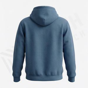 Sweat à capuche de sport pour homme, personnalisé, imprimé et brodé, en coton léger et respirant, coupe oversize, en tissu tricoté - Product Image 2