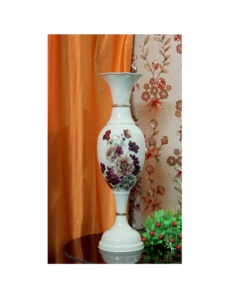 Lujoso florero de hierro moderno maceta elegante diseño en relieve esmalte recubierto de polvo negro última decoración del hogar soporte de suelo - Product Image 4