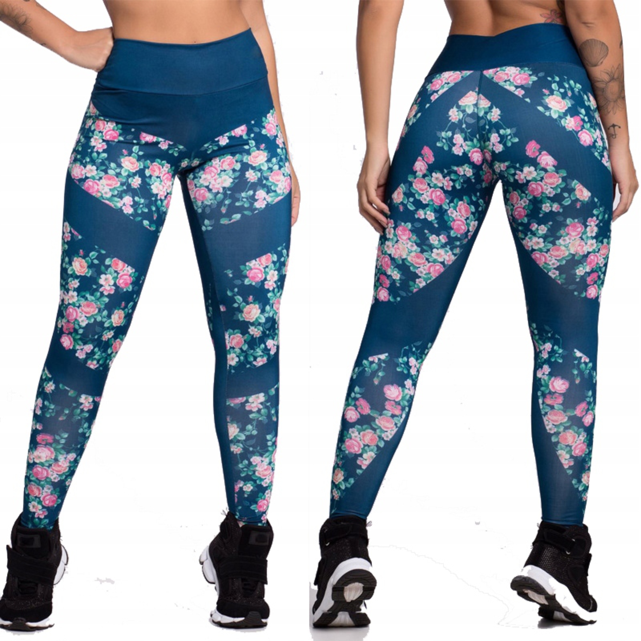 Wholesale Women Yoga Leggings High Waist Seamless Breathable Eco-Friendly Spandex/Polyester Print Four-Way Stretch Workout