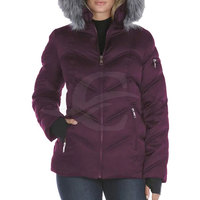 Nouvelle conception de veste matelassée pour femme à manches longues en tricot, fermeture éclair, respirante, en nylon/polyester, personnalisable, col mandarin, hiver, couleur unie
