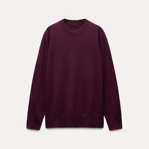 Cárdigan personalizado con cuello para mujer, estampado informal, patrón 100% seda, algodón, largo, anticontracción, plano, tejido, suéter de invierno en la espalda - Product Image 5