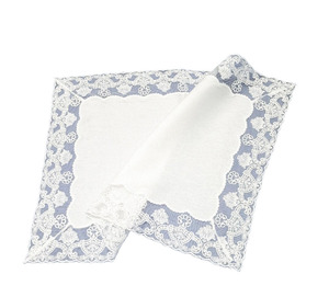 Set de table et serviette de table brodés en dentelle blanche personnalisée pour la maison, le restaurant, le mariage - Product Image 1