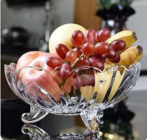 Bol de service en verre et en métal de forme florale Qualité exclusive Décors de table à manger parfaits Pièce étonnante - Product Image 3