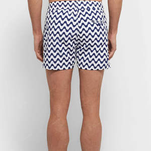 Bañador con estampado personalizado para hombre, pantalones cortos de playa reciclados, patrón bordado, traje de baño informal, pantalones cortos de tabla - Product Image 3