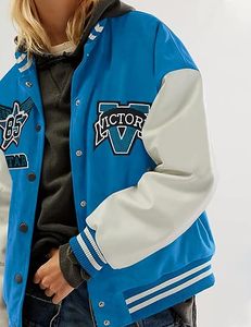 Veste en cuir universitaire Letterman de baseball en toile personnalisée de haute qualité pour hommes broderie en chenille pour l'hiver vêtements d'extérieur en cuir - Product Image 5