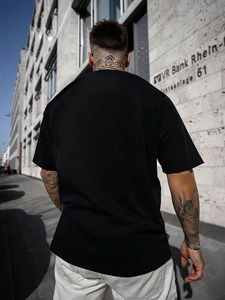 Camiseta de Mezclilla con Estampado de Leopardo para Hombre, Diseño Nuevo, Alta Calidad, Logotipo Personalizado, 100% Algodón, en Venta - Product Image 4