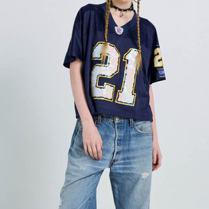 เสื้อฟุตบอลชายสไตล์วินเทจสไตล์อเมริกันเสื้อครอปผ้าตาข่ายสไตล์สตรีท OEM - Product Image 5