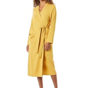 ชุดนอนคลุมอาบน้ำผ้าเทอร์รี่คอตตอน 100% คุณภาพสูง OEM ปี 2025 แห้งเร็ว ระบายอากาศดี ชุดนอนลำลองหรูหราเรียบง่ายสำหรับผู้ชายและผู้หญิง - Product Image 2