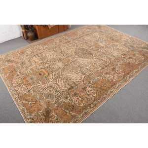0.7x12.8 ft Rug, Vintage Turkish Rug, <b>Brown</b> <b>Wool</b> Rug - Product Image 2