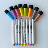 Kalemix-bolígrafos de pizarra blanca, fácil borrado, punta fina, larga vida útil, diseño personalizable, borrador magnético