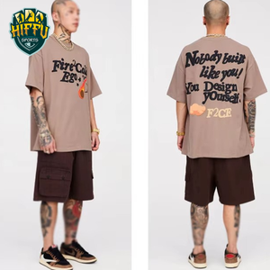 Último diseño Heavy Puff impreso personalizado de talla grande Crew Fitness patrón sólido camisetas para hombres de alta calidad a la venta - Product Image 4