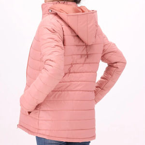High Quality Custom OEM Printed Knitted <b>Waterproof</b> Breathable Nylon Puffer <b>Jacket</b> <b>Women</b> Hooded Casual Winter Professional - Product Image 5