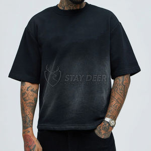 Camiseta Desteñida por el Sol, Camiseta de Algodón Personalizada para Hombre, Camiseta Lisa de Alta Calidad para Impresión OEM/ODM - Product Image 1