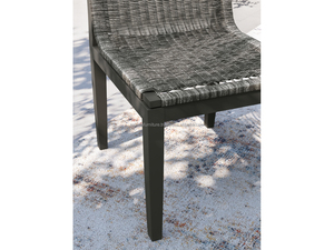 Moderno Juego de Comedor Rectangular de Mimbre Resistente con Cómodas Sillas de Jardín para Uso en Exteriores en Casa y Villa - Product Image 3