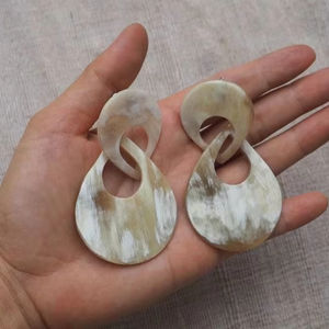 Customizable Vintage Buffalo Horn Stud <b>Earrings</b> 100% Best Quality for Wedding MA CRAFT INDIA Women's - Product Image 1