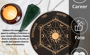 Vente en gros pendule vert fraise pendule en cristal naturel avec chaîne pour radiesthésie Divination énergie pendules - Product Image 6