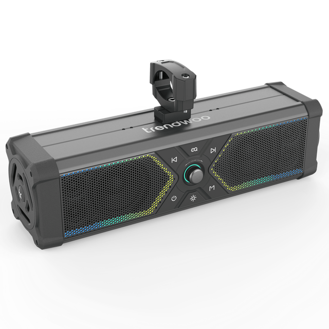 OEM ATV UTV Golf Cart Outdoor Usb Sound Bar Speaker for 12 Volt BT Connector 6 Speaker Driver 250W Sound with LED Lighting