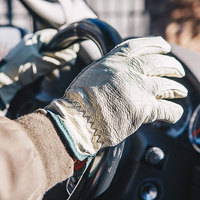 Gants en cuir de haute qualité, durables, à doigts libres, antidérapants, coupe-vent, pour le travail en extérieur, les sports d'hiver, compatibles avec les écrans tactiles