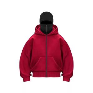 Sweat à capuche tendance à la mode, style balaclava, masque ninja, fermeture éclair, streetwear, utilisé pour l'hiver, prix de gros - Product Image 6