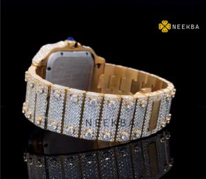 Montre Moissanite la plus vendue du fournisseur indien, montre Moissanite en gros OEM/ODM, montre en diamant glacé à prix raisonnable - Product Image 4