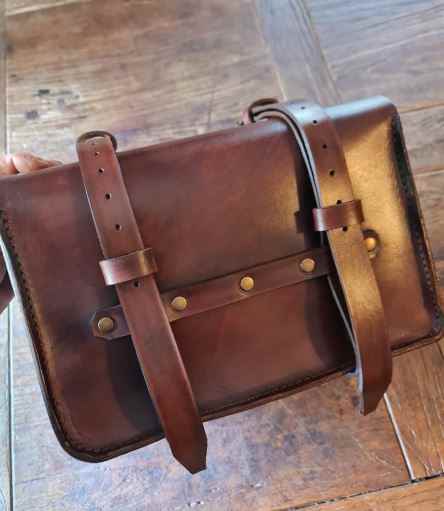 4 mm Leather Bag for Vespa Rear Rack.