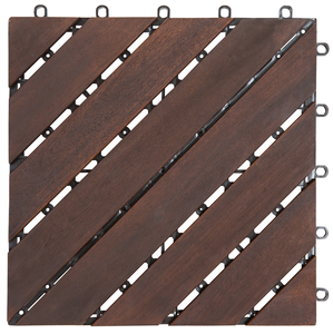 Azulejo de suelo de madera de acacia de diseño clásico, superficie mate, azulejo de cubierta entrelazado, decoración del hogar, balcón, entrada, patio trasero - Product Image 5