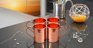 Juego de 4 Tazas Moscow Mule Clásicas Martilladas, Hechas a Mano, de 16 Onzas, Cobre Puro Sólido Sin Recubrimiento, Ecológicas y Modernas - Product Image 6