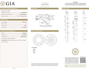 1.50 Carat L Couleur VVS2 Clarté Diamant Solitaire Naturel Lâche Coupe Brillante avec Certification GIA pour Bijoux - Product Image 2