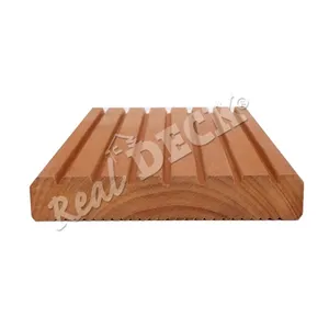 Hervorragende Qualität Reeded/Grooves Surface Schöne Massivholz bretter 25x145mm Garapa Wood Decking vom vertrauens würdigen Hersteller