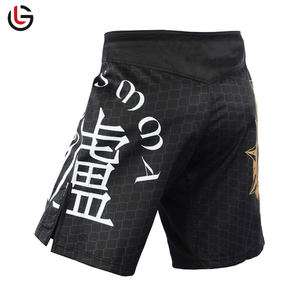 Gran oferta de pantalones cortos deportivos MMA ecológicos personalizados para hombres, calzoncillos bóxer de lucha con estampado sublimado sólido, la mejor ropa deportiva de Pakistán - Product Image 3