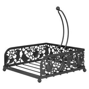 Panier à serviettes élégant en métal avec cadre solide et durable pour le stockage de la cuisine de la table à manger et l'utilisation du restaurant - Product Image 1