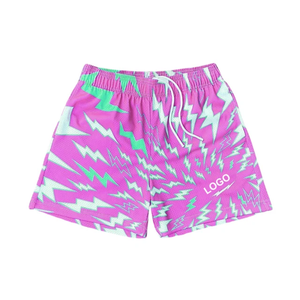 Pantalones cortos de malla de sublimación retro para hombre, ropa de calle de verano, ropa de gimnasio, ajuste atlético de baloncesto de poliéster personalizado - Product Image 5