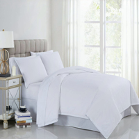 Ensemble de literie en coton premium de luxe pour hôtel, 4 pièces, drap de lit en percale avec ourlet classique, literie de luxe premium