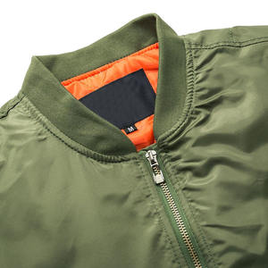 2024 Veste coupe-vent d'extérieur pour hommes avec logo personnalisé Bomber décontracté à col montant avec grande taille pour toile d'hiver - Product Image 5