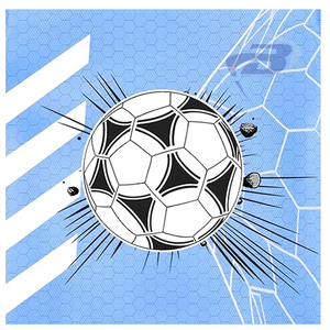 Uniforme de Fútbol Profesional, Conjunto de Camiseta y Pantalones Cortos, Impreso, 100% Poliéster, Azul Cielo y Blanco, Ligero, de Secado Rápido, Geométrico - Product Image 3