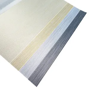 Özel yapılmış beyaz Duo silindir güneş koruyucu tekstil Zebra şeffaf ev pencere kör kumaş kore karartma tekstil malzemesi kör