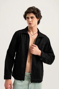 Chaqueta vaquera informal de invierno y otoño para hombre, OEM, personalizada, 2025, fabricante de fábrica, impermeable, decoración de piel, capucha, cuello, algodón - Product Image 3