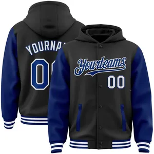 Customized Vintage Letter Hooded Men's Winter <b>Jackets</b> Plus Size Casual Teamwear Embroidered Baseball <b>Varsity</b> Design <b>Jacket</b> - Product Image 2