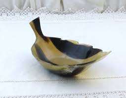 Vaisselle en corne de buffle naturelle de super qualité, petit design créatif de forme ovale, bol de fruits poli, fête jetable, vente en gros - Product Image 4