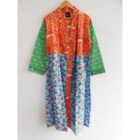 Kimono de algodón Multicolor para mujer, ropa íntima, camisón, vestido de verano, albornoz