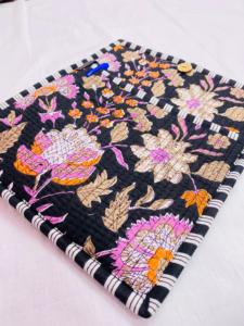 Funda protectora con estampado Floral Vintage de algodón puro, cierre de botón, funda ligera para tableta, estampado de bloque acolchado, Mac Book - Product Image 2